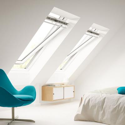 VELUX Fen&ecirc;tre de toit &agrave; projection par le bas  GPU UK04 0057 L.134 x H.98 cm Tout confort EverFinish blanc
