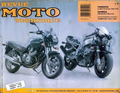ETAI Revue Moto Technique Numero 88 : Yamaha Xj 600 S Et Honda Cbr 900 Rr