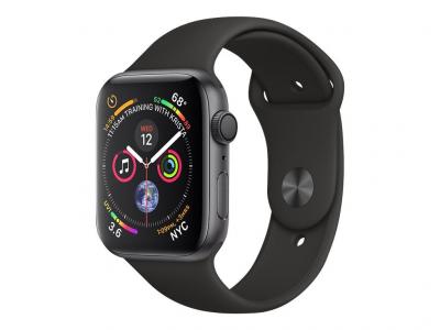 Apple Watch Series 4 GPS 40mm aluminium gris bracelet sport noir - bon &eacute;tat