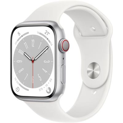 APPLE WATCH 45MM Alu Argent/Blanc Series 8 Cellular