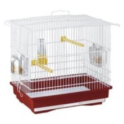 FERPLAST Petite cage oiseaux - 2 mangeoires, 2 perchoirs, 1 abreuvoir 