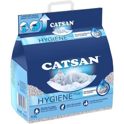CATSAN  Hygiene Plus Liti&egrave;re min&eacute;rale pour Chat - Le Sac de 11,5L