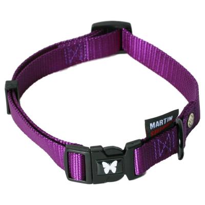 MARTIN SELLIER  - Collier nylon reglable 40-50/70cm mauve