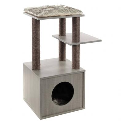 FLAMINGO  Arbre &agrave; chat Elias 57x40x84 cm Gris