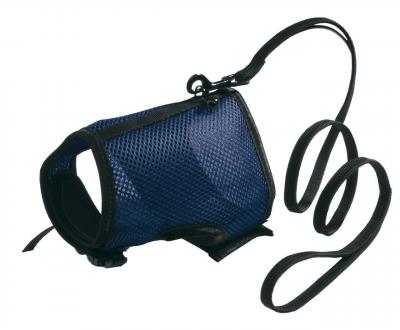 FERPLAST  Ajustable De Nylon Jogging Harness Rouge,Noir A 24-28 B 30-38 cm