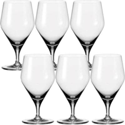 LEONARDO Lot de 6 verres &agrave; vin blanc sur pied 340ml verre transparent