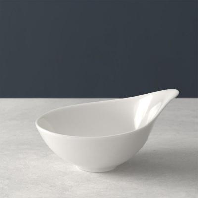 VILLEROY & BOCH Villeroy & Boch Flow Coupelle &agrave; dessert, Porcelaine Premium, Blanc