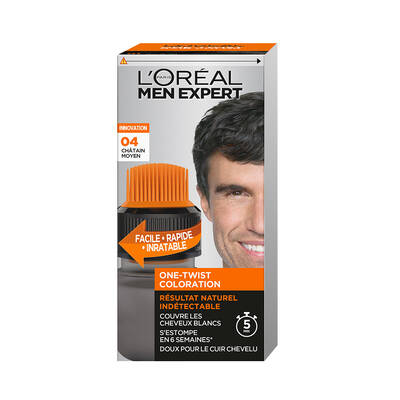 L OREAL PARIS Men Expert One-Twist Coloration Homme - Chatain Moyen - L'Or&eacute;al Paris
