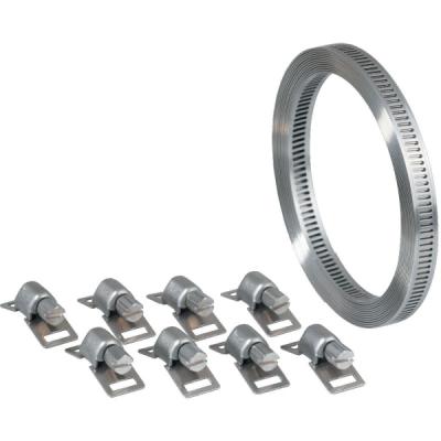 CAPVERT Collier &agrave; bande sans fin + 8 t&ecirc;tes W4 inox - 3 m - 8 mm - Cap Vert