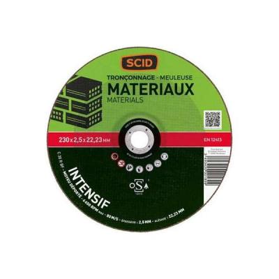 SCID Disques &agrave; tron&ccedil;onner  - Mat&eacute;riaux - Diam&egrave;tre 125 mm - Al&eacute;sage 22,2 mm