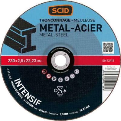 SCID Disque &agrave; tron&ccedil;onner usage intensif - &Oslash; 230 mm - Tous m&eacute;taux - 