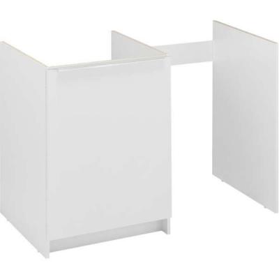 MODERNA Meuble bas blanc 1 porte pour cuisinette - 120 x 86 x 59 cm - 