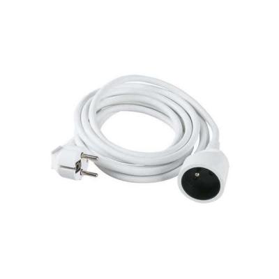 DHOME Prolongateur cable souple blanc h05 vv-f 3g 1,5 mm&sup2; 10