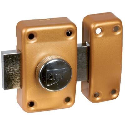 ISO Verrou &agrave; bouton bronze - Cylindre 40 mm - P&ecirc;ne 110 mm - ISR6 - Is&eacute;o