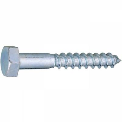 VISWOOD Vis bois t&ecirc;te hexagonal - &Oslash; 8 mm - 40 mm - Zingu&eacute; blanc - Bo&icirc;te de 200 pi&egrave;ces - 