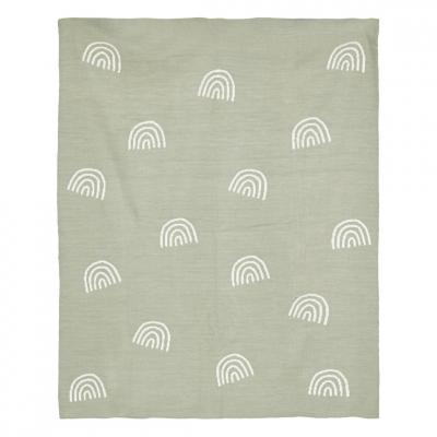 ATMOSPHERA  - Couverture Tricot b&eacute;b&eacute; en Tricot 100x80cm Vert