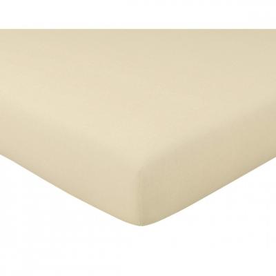 BECQUET Drap-housse 120x200 beige en coton