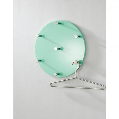  Garderobe murale ronde laqu&eacute;e menthe 7 crochets