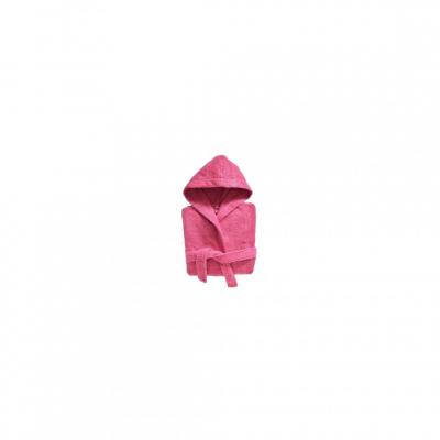 BECQUET Peignoir de bain enfant LAUREAT rose framboise en coton