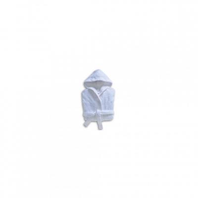 BECQUET Peignoir enfant uni laur&eacute;at 340gm2 - Blanc