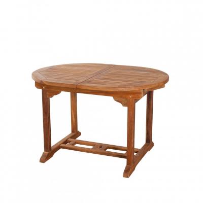 MACABANE  Table ovale extensible 4/6 personnes en teck huil&eacute; - Teck