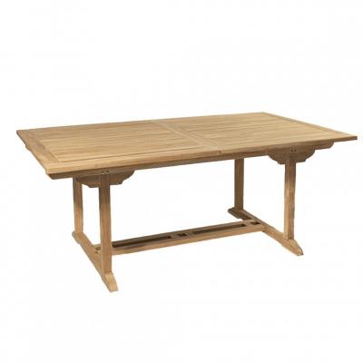 MACABANE Table de jardin 8/10 personnes extensible L180 cm en teck