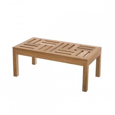 MACABANE HARRIS - Table basse de jardin rectangulaire 100x50cm en bois Teck