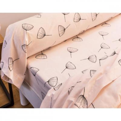 BECQUET Taie de traversin COQUELICOT corail