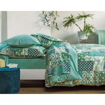 BECQUET Taie de traversin en coton MELI MELO Vert