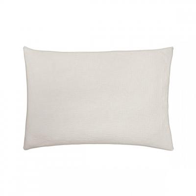 ESSIX Taie d'oreiller en gaze de coton lav&eacute;e Tendresse Greige 65x65 cm