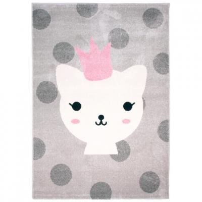 NATTIOT Tapis Lola Polka - 120 X 170 Cm - Oeko Tex -  Gris