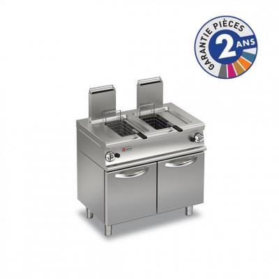 BARON Friteuse &agrave; Gaz sur Meuble 2 x 10 L 2 x 9,5 kW 