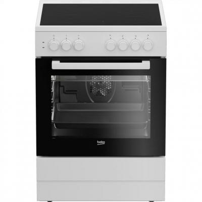 BEKO cuisini&egrave;re vitroc&eacute;ramique 72l 4 feux blanc - CUV6710B 