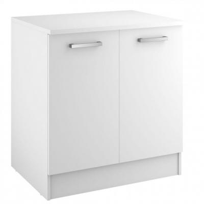 Bas 80 cm 2 portes UNO blanc mat