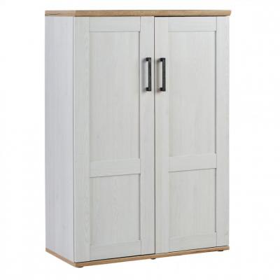 Buffet haut 2 portes ROMANCE imitation Pin/ imitation Ch&ecirc;ne