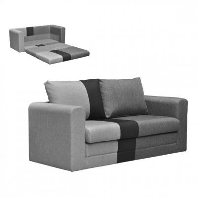 BUT Canap&eacute; convertible 2 places BRAVO gris/noir
