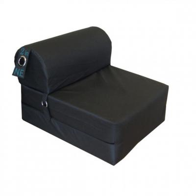 BUT Chauffeuse L.75 cm 2 IN 1 noir