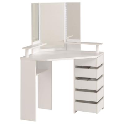 PARISOT Coiffeuse avec LED style contemporain blanc - L 114 cm - GLAM