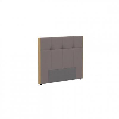 BUT T&ecirc;te de lit PU L.140 cm CLOE taupe et imitation bois