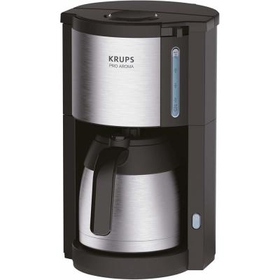Cafeti&egrave;re &Eacute;lectrique De 1,25l Pour 10 A 15 Tasses Avec Verseuse Isotherme Gris Noir
