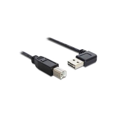 DELOCK EASY-USB - C&acirc;ble USB - USB type B (M) pour USB (M) - 1 m - connecteur &agrave; 90 &deg; - noir 