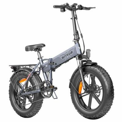 ENGWE V&eacute;lo &eacute;lectrique Pliable EP-2 BOOST - Batterie Amovible 48V 13Ah - Autonomie 100km - Shimano 7 vitesses - VTC Fat bike,Gris 