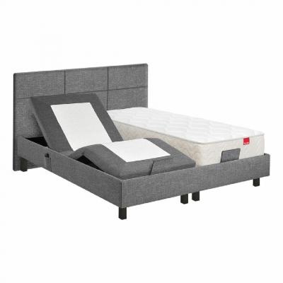 EPEDA Sommier relaxation 2x80x200 cm  ZEN tissu gris anthracite