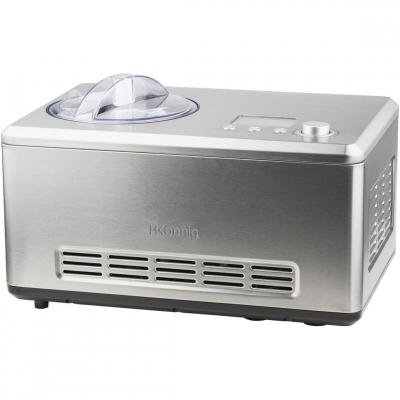 H.KOENIG Sorbeti&egrave;re Turbine &Agrave; Glace Professionnelle De 2l 180w Gris Noir