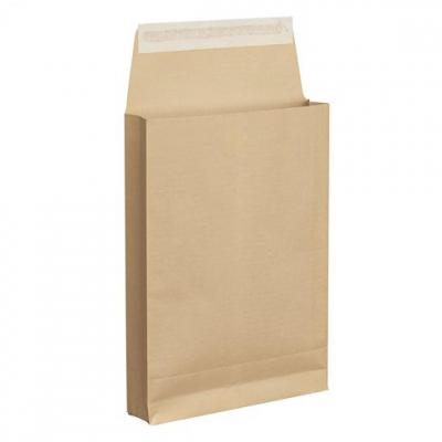 LA COURONNE Pochette &agrave; soufflets kraft brun arm&eacute; C4 130 gr - Paquet de 50 - Brun - 