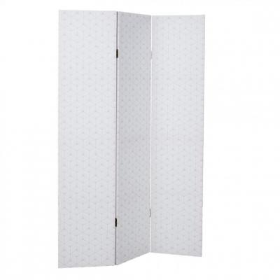 Paravent 120x180 cm GRAPHIQUE Blanc/gris