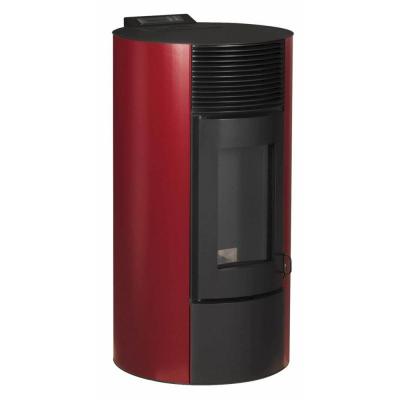 OPTIMO  - Po&ecirc;le &agrave; granul&eacute;s rond &eacute;tanche cristo rouge bordeaux 9kW