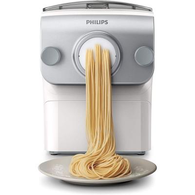 PHILIPS Machine &Agrave; P&acirc;tes Enti&egrave;rement Automatique Avec 4 Disques 150w Blanc Gris Fum&eacute;e