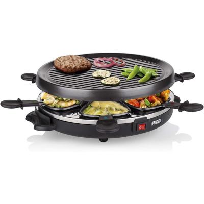  Appareil &Agrave; Raclette Avec Pierre &Agrave; Cuire Pour 2 &Agrave; 4 Personnes 800w Noir