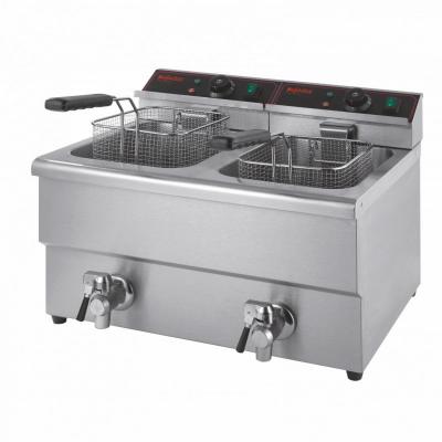 PUJADAS Friteuse Professionnelle 2 x 8 Litres avec Robinet Vidange  